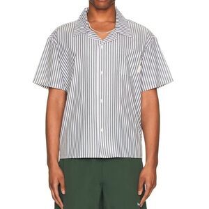 NWT Museum of Peace and Quiet Revolve | Mopq Ox Shirt Striped Sage, Mens Medium